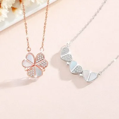 Dây Chuyền Bạc Nữ đính đá CZ Hình Cỏ 3 Lá Jayda LILI 098686 1