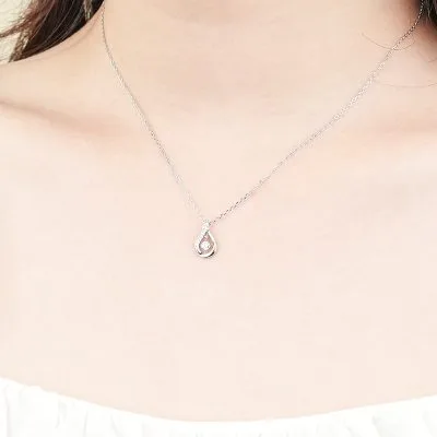 Dây Chuyền Bạc Nữ đính đá CZ Hình Giọt Nước Kamari LILI 098846 3