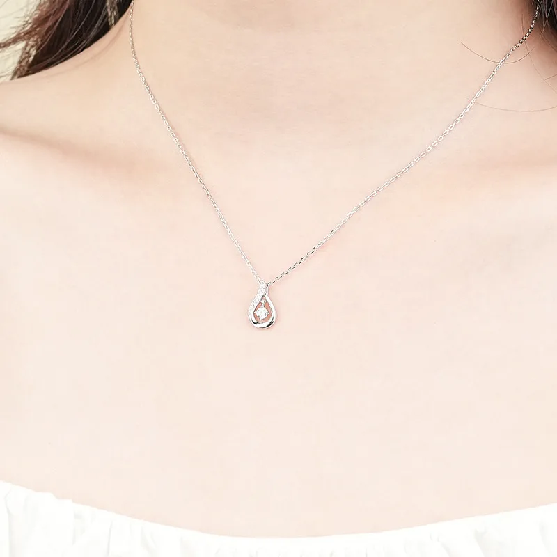 Dây Chuyền Bạc Nữ đính đá CZ Hình Giọt Nước Kamari LILI 098846 3