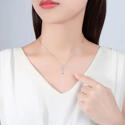 Dây Chuyền Bạc Nữ đính đá CZ Hình Hồ điệp Jovie LILI 097544 2
