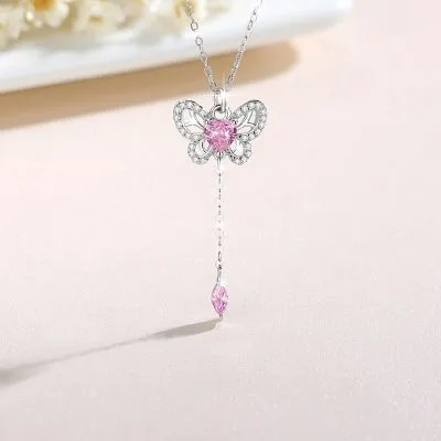 Dây Chuyền Bạc Nữ đính đá CZ Hình Hồ điệp Mercy LILI 098264 1