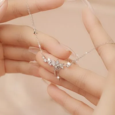 Dây Chuyền Bạc Nữ đính đá CZ Hình Hồ điệp Ramona LILI 098242 2