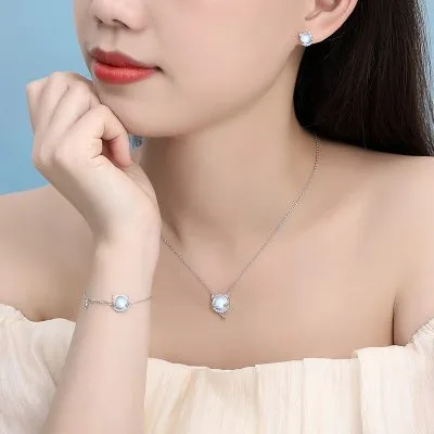 Dây Chuyền Bạc Nữ đính đá CZ Hình Mèo Cute LILI 097738 2