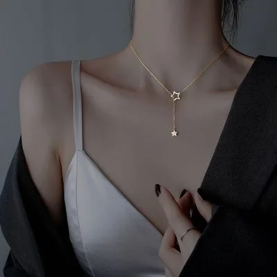Dây Chuyền Bạc Nữ đính đá CZ Hình Ngôi Sao 5 Cánh Aleah LILI 097359 1