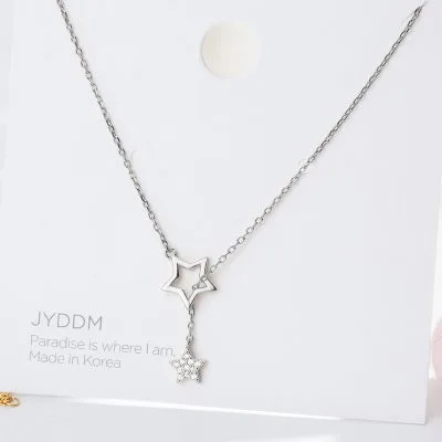 Dây Chuyền Bạc Nữ đính đá CZ Hình Ngôi Sao 5 Cánh Aleah LILI 097359 5