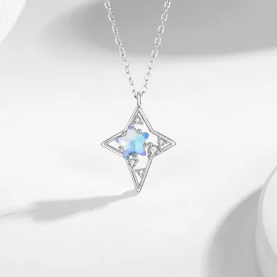 Dây Chuyền Bạc Nữ đính đá CZ Hình Ngôi Sao 5 Cánh Halle LILI 097494 1