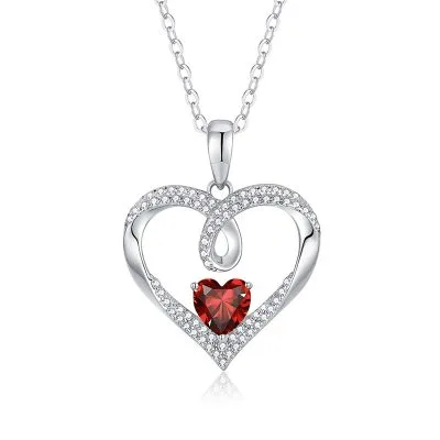 Dây Chuyền Bạc Nữ đính đá CZ Hình Trái Tim Jolie LILI 097901 1