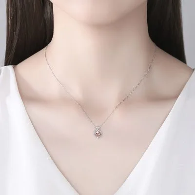 Dây Chuyền Bạc Nữ đính đá CZ Hình Trái Tim Kiana LILI 098163 2