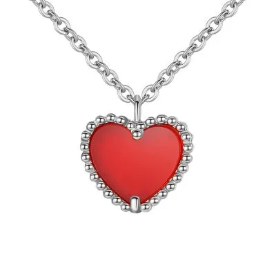 Dây Chuyền Bạc Nữ đính đá CZ Hình Trái Tim Zhuri LILI 098556 6