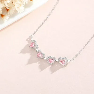 Dây Chuyền Bạc Nữ đính đá CZ Hình Trái Tim Cỏ 4 Lá Zoya LILI 098202 3