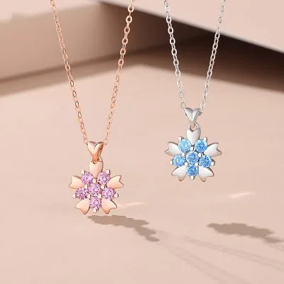 Dây Chuyền Bạc Nữ đính đá CZ Hoa Huệ Tây Amara LILI 092752 1