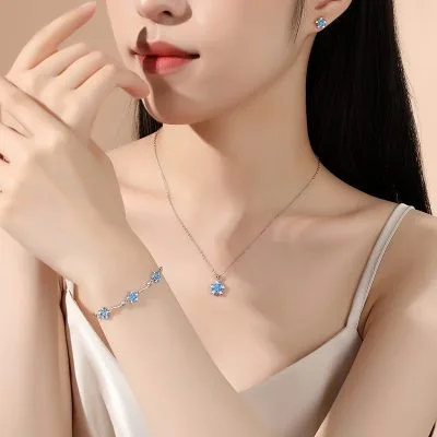 Dây Chuyền Bạc Nữ đính đá CZ Hoa Huệ Tây Amara LILI 092752 6