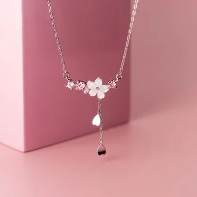 Dây Chuyền Bạc Nữ đính đá CZ Hoa Mai Cách điệu Jamie LILI 097555 1