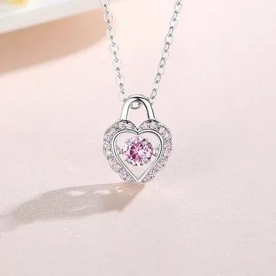 Dây Chuyền Bạc Nữ đính đá CZ Khóa Tình Yêu Laney LILI 097479 1