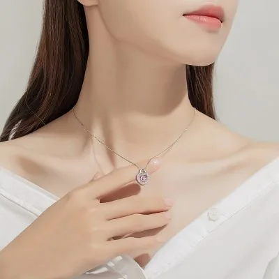Dây Chuyền Bạc Nữ đính đá CZ Khóa Tình Yêu Laney LILI 097479 3