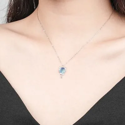 Dây Chuyền Bạc Nữ đính đá CZ Mèo Dễ Thương Zelda LILI 097350 4