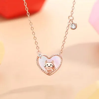 Dây Chuyền Bạc Nữ đính đá CZ Mèo Tình Yêu Brittany LILI 098612 1