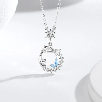 Dây Chuyền Bạc Nữ đính đá CZ Ngôi Sao Băng Jada LILI 098696 1