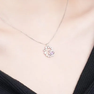 Dây Chuyền Bạc Nữ đính đá CZ Thỏ ánh Sao Berkley LILI 098424 3