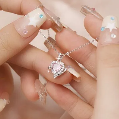 Dây Chuyền Bạc Nữ đính đá CZ Trái Tim Sweet Love LILI 098272 2