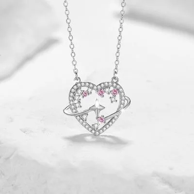 Dây Chuyền Bạc Nữ đính đá CZ Trái Tim Lấp Lánh Jianna LILI 098771 1
