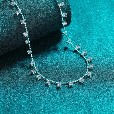 Dây Chuyền Bạc Nữ đính Kim Cương Moissanite Chuỗi đá Maisy LILI 099469 1