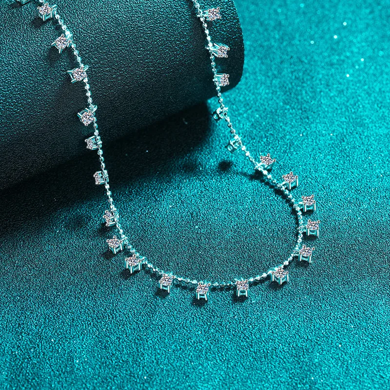 Dây Chuyền Bạc Nữ đính Kim Cương Moissanite Chuỗi đá Maisy LILI 099469 1