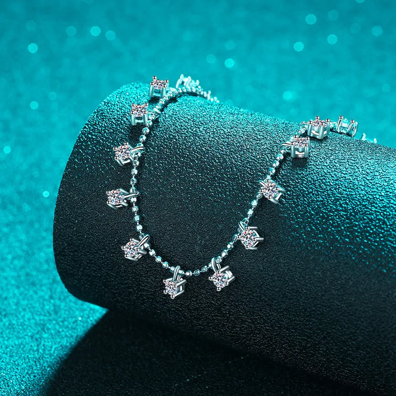 Dây Chuyền Bạc Nữ đính Kim Cương Moissanite Chuỗi đá Maisy LILI 099469 2