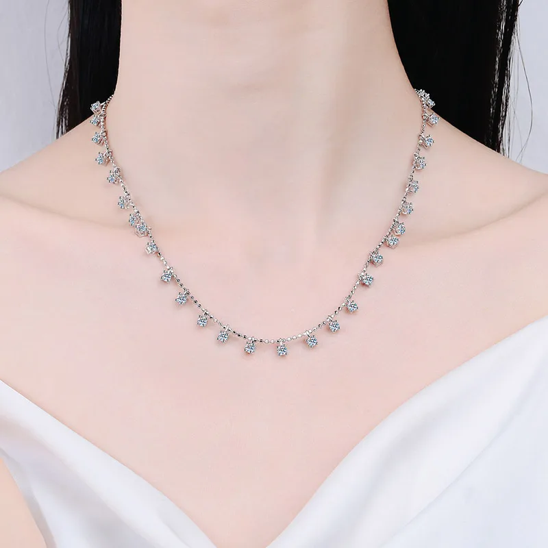 Dây Chuyền Bạc Nữ đính Kim Cương Moissanite Chuỗi đá Maisy LILI 099469 3