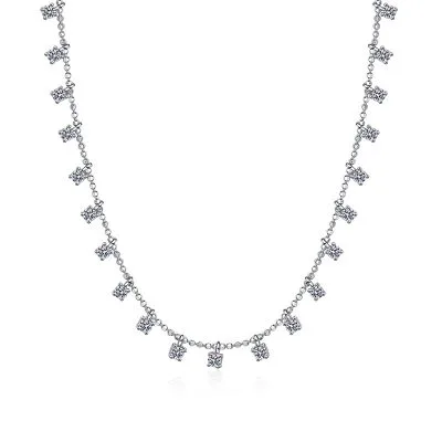 Dây Chuyền Bạc Nữ đính Kim Cương Moissanite Chuỗi đá Maisy LILI 099469 4