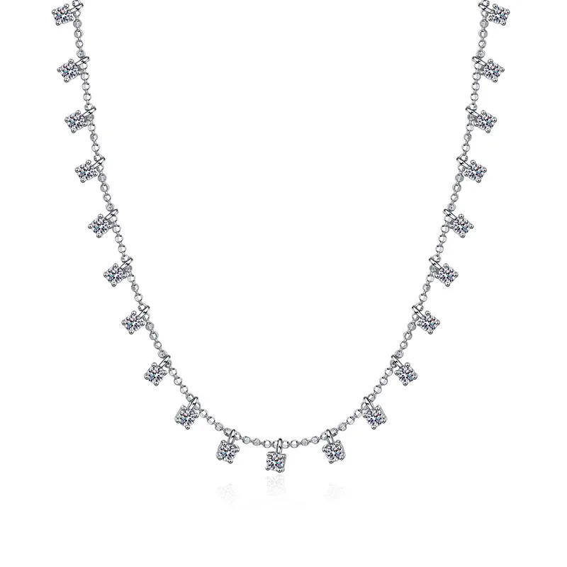 Dây Chuyền Bạc Nữ đính Kim Cương Moissanite Chuỗi đá Maisy LILI 099469 4