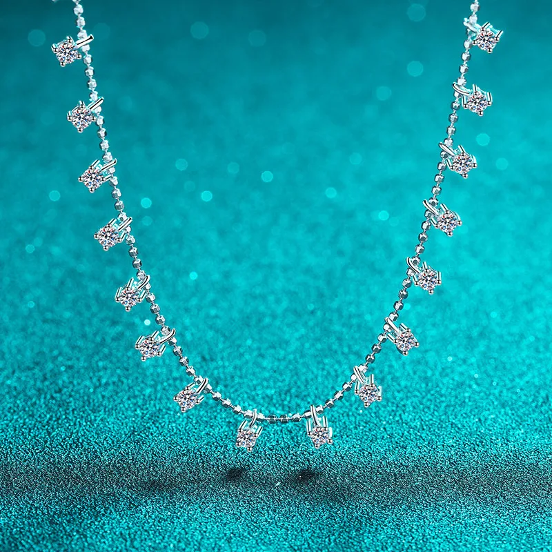 Dây Chuyền Bạc Nữ đính Kim Cương Moissanite Chuỗi đá Maisy LILI 099469 5