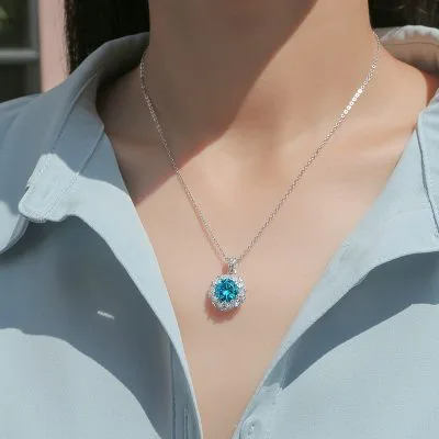 Dây Chuyền Bạc Nữ đính Kim Cương Moissanite Nước Mắt Nàng Tiên Cá LILI 095256 4