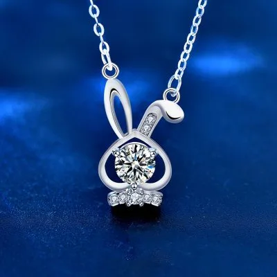 Dây Chuyền Bạc Nữ đính Kim Cương Moissanite Thỏ Cute LILI 099193 1