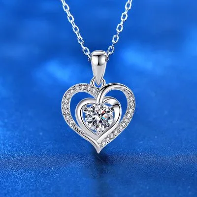 Dây Chuyền Bạc Nữ đính Kim Cương Moissanite Trái Tim Lexie LILI 099211 1
