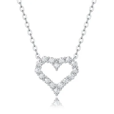 Dây Chuyền Bạc Nữ đính Kim Cương Moissanite Trái Tim Nori LILI 099178 4