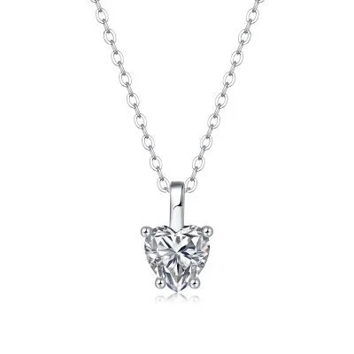 Dây Chuyền Bạc Nữ đính Kim Cương Moissanite Trái Tim Shay LILI 099106 1