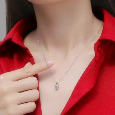 Dây Chuyền Bạc Nữ đính Kim Cương Moissanite Trái Tim Shay LILI 099106 3