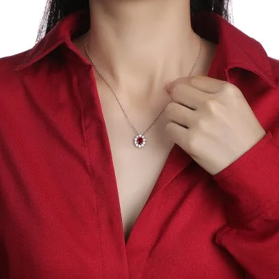Dây Chuyền Bạc Nữ Tròn đính đá CZ Magdalena LILI 099075 4