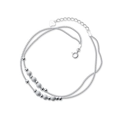 Lắc Chân Bạc Nữ 2 Tầng Bi Cát Flora LILI 096748 4