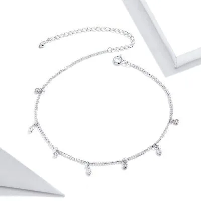 Lắc Chân Bạc Nữ đính đá CZ Nalani LILI 104650 4