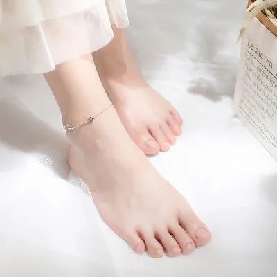 Lắc Chân Bạc Nữ đính đá CZ Máy Bay Và Ngôi Sao Everlee LILI 095832 2