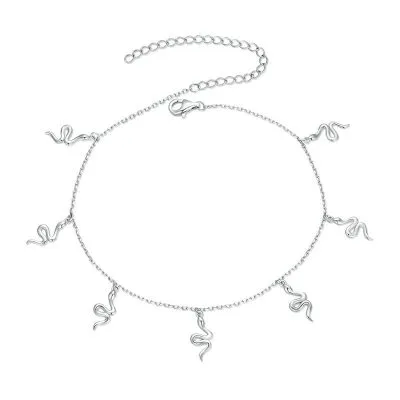 Lắc Chân Bạc Nữ Hình Bạch Xà Kennedi LILI 104684 1