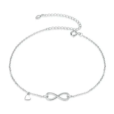 Lắc Chân Bạc Nữ Tình Yêu Vĩnh Cửu Katie LILI 104677 1