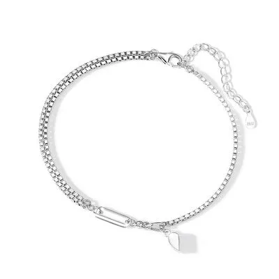 Lắc Tay Bạc Cặp đôi Gắn Nam Trâm Trái Tim Tình Yêu Viviana LILI 103730 4
