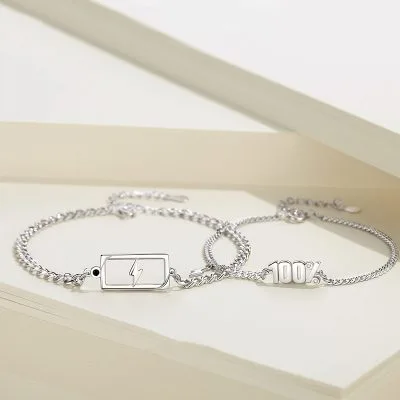 Lắc Tay Bạc Cặp đôi Sạc Tình Yêu Milan LILI 097290 1