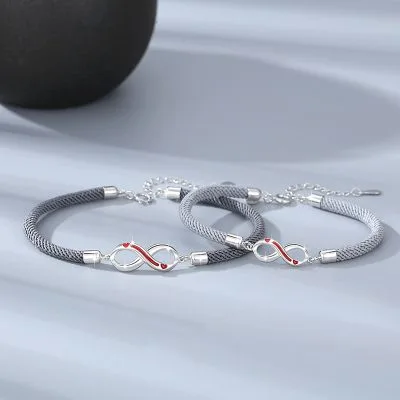 Lắc Tay Bạc Cặp đôi Tình Yêu Vĩnh Cửu Makayla LILI 103754 1