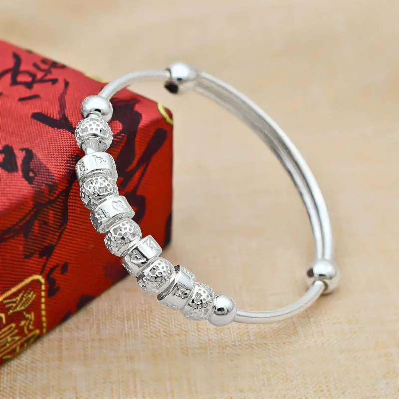 Lắc Tay Bạc đặc Cho Bé Gái Trai Hạt Tròn Nellie LILI 097312 1