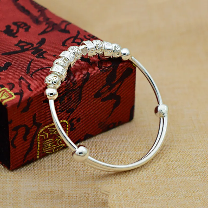 Lắc Tay Bạc đặc Cho Bé Gái Trai Hạt Tròn Nellie LILI 097312 4