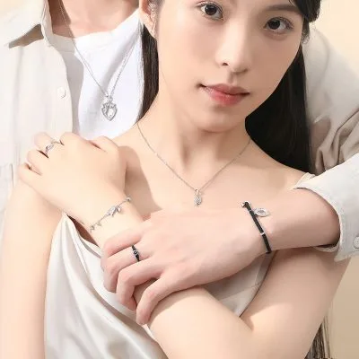 Lắc Tay Bạc đôi đính đá CZ Hiệp Sĩ Và Thiên Thần Cassius LILI 103833 3